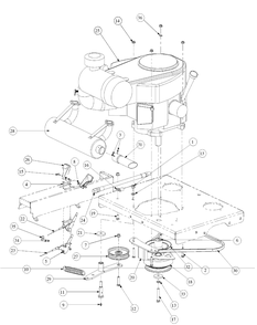 Part Location Diagram of 01008523 Cub Cadet 23hp Engine, Kawasaki